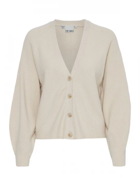 Foto van product ICHI Gebreid vest 'Boston' beige