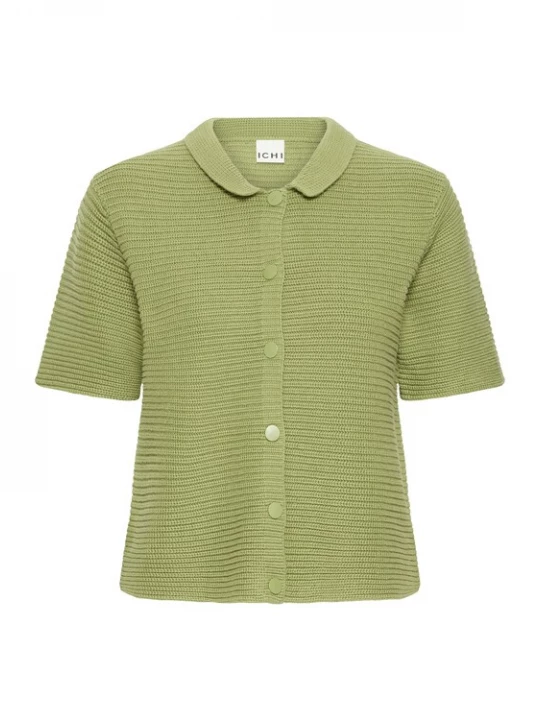 Foto van product ICHI Gebreid vest 'DEMUE ' groen