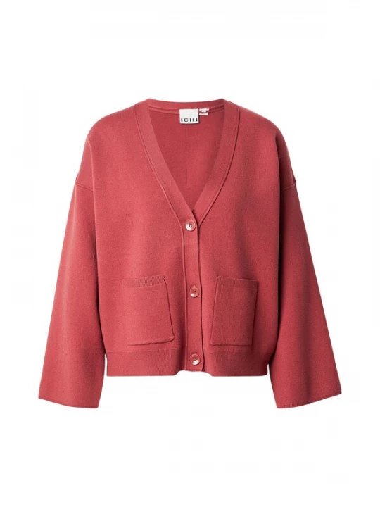 Foto van product ICHI Gebreid vest 'IHBALLIA' watermeloen rood