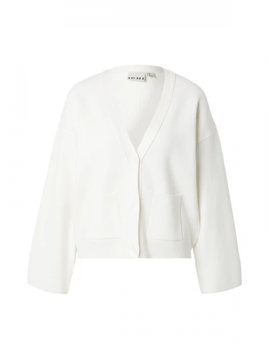 Foto van product ICHI Gebreid vest 'IHBALLIA' wit