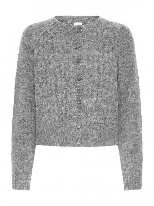 Foto van product ICHI Gebreid vest 'IHBELABLUE' donkergrijs