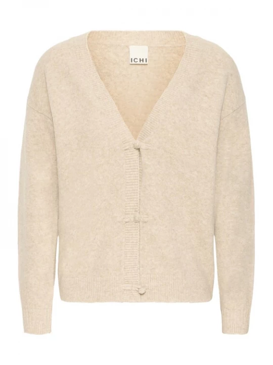 Foto van product ICHI Gebreid vest 'IHDASILA' lichtbeige