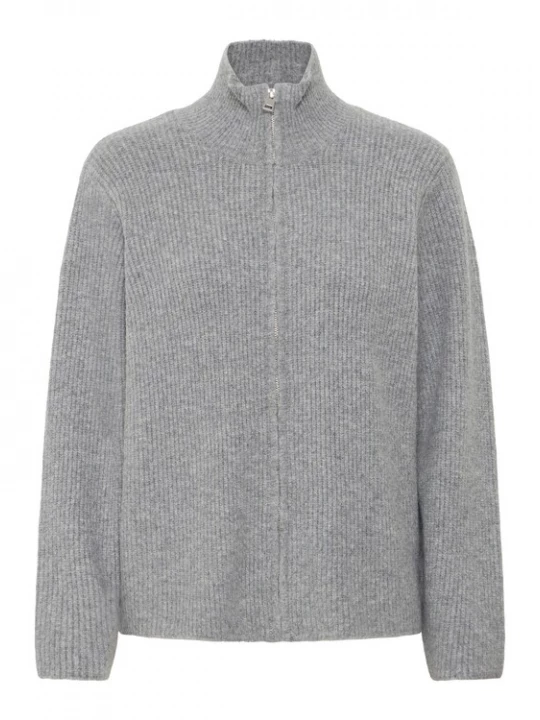 Foto van product ICHI Gebreid vest 'IHDUCIE' grijs