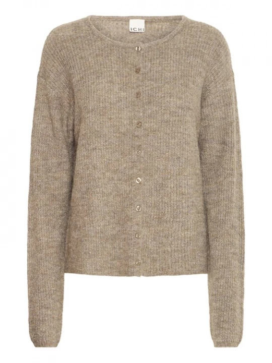 Foto van product ICHI Gebreid vest 'IHKAMARA' donkerbeige