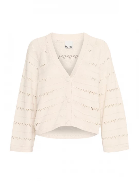 Foto van product ICHI Gebreid vest 'IHLALUHA' beige