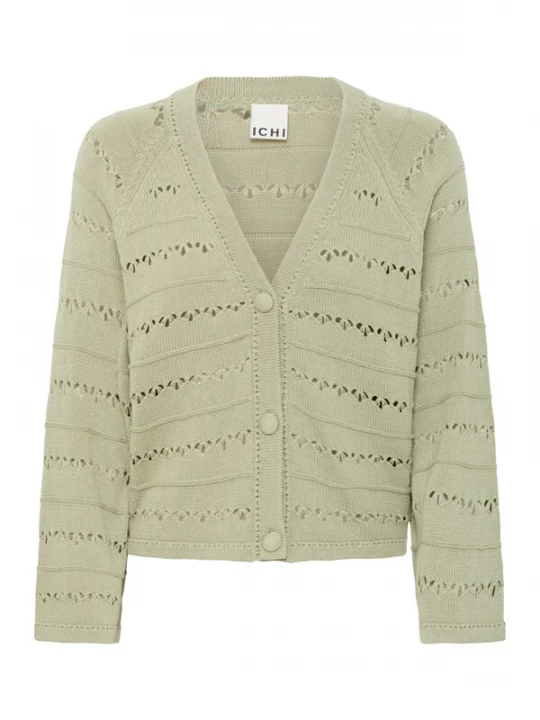 Foto van product ICHI Gebreid vest ' IHLALUHA ' groen