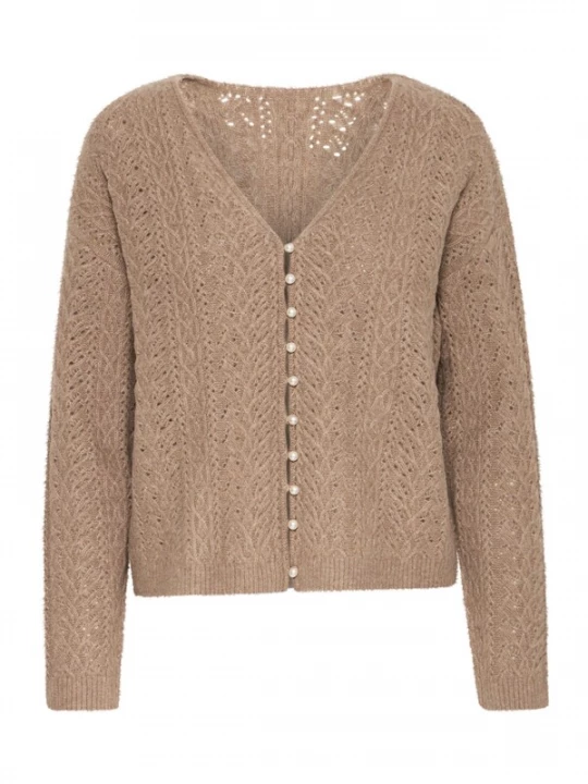 Foto van product ICHI Gebreid vest 'Liyanna' bruin