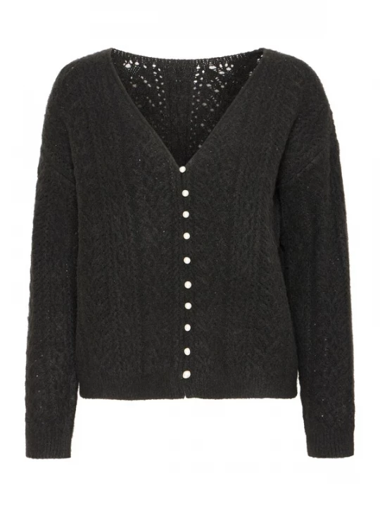 Foto van product ICHI Gebreid vest 'Liyanna' zwart