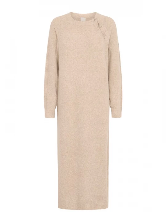 Foto van product ICHI Gebreide jurk 'IHDASILA' beige gemêleerd