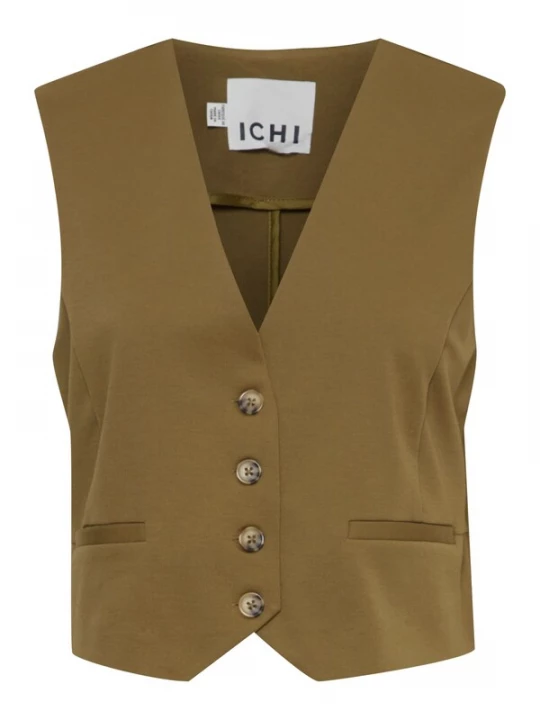 Foto van product ICHI Gilet 'IHSimonse' olijfgroen