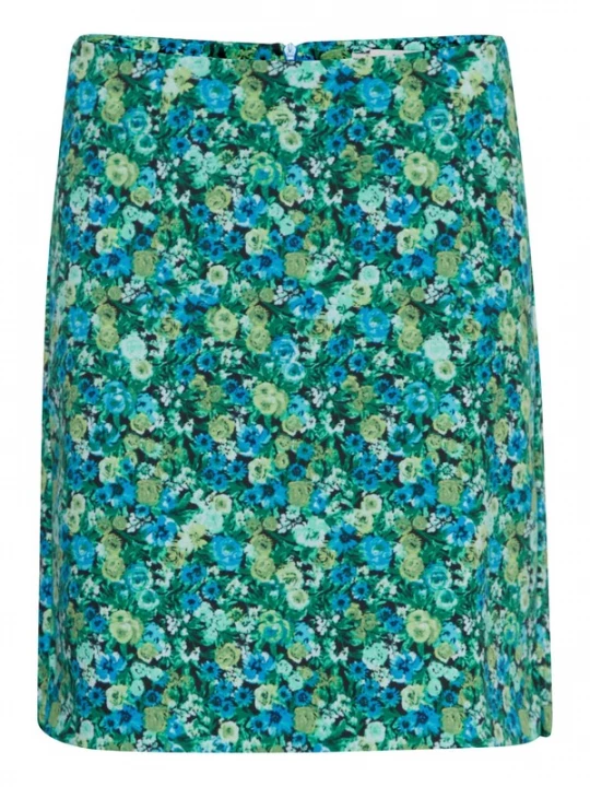 Foto van product ICHI Rok 'IHKate' blauw / groen / pastelgroen