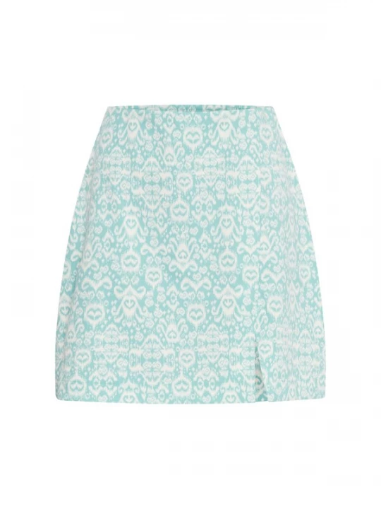 Foto van product ICHI Rok 'IHKate' blauw / wit