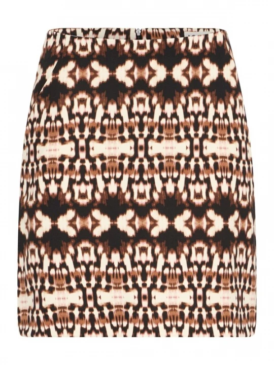 Foto van product ICHI Rok 'IHKate' lichtbeige / bruin / cognac / rosa