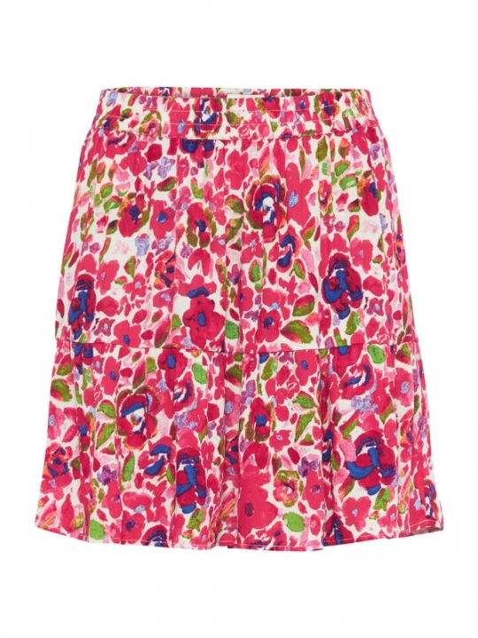 Foto van product ICHI Rok 'IHMarrakech' blauw / kiwi / pink / wit