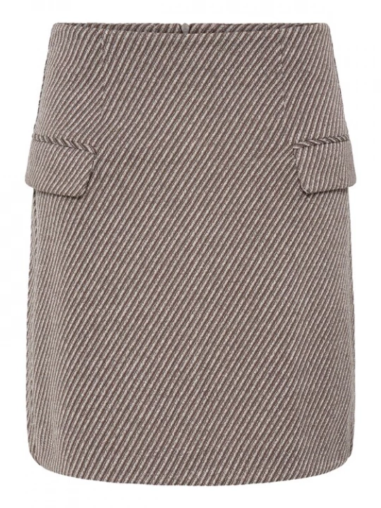 Foto van product ICHI Rok 'KATE ' bruin / offwhite