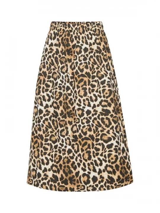 Foto van product ICHI Rok 'Taiana' beige / bruin