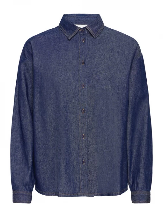 Foto van product ICHI Shirt blauw denim