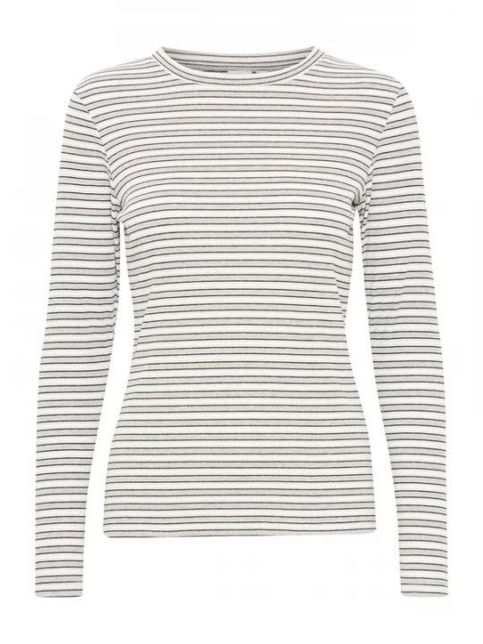 Foto van product ICHI Shirt 'IH LUIVA' aubergine / pastellila / wit