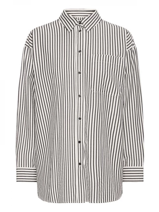 Foto van product ICHI Shirt 'IHESTRA' beige / zwart