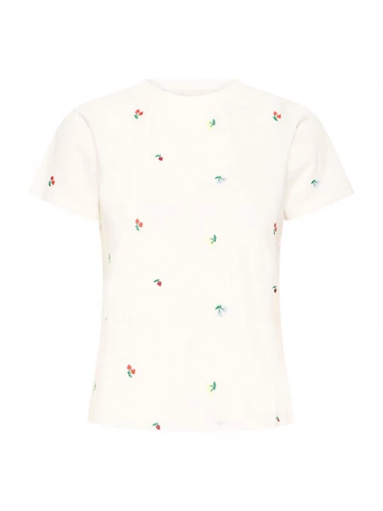 Foto van product ICHI Shirt 'IHOLYA' pastelblauw / groen / rood / wit