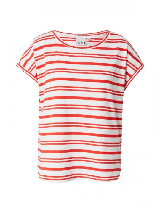 Foto van product ICHI Shirt 'IHYULIETTA' rood / wit
