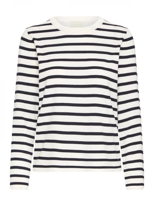 Foto van product ICHI Shirt 'Luls' navy / wit