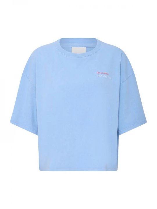Foto van product ICHI Shirt 'NICA' lichtblauw / rood / wit