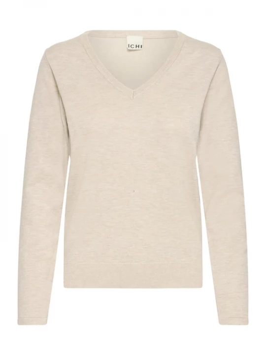 Foto van product ICHI Trui 'IHLuls' beige gemêleerd