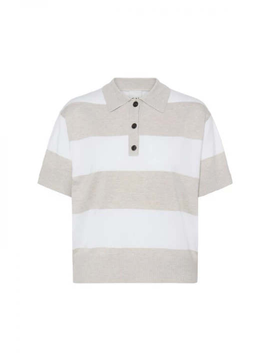 Foto van product ICHI Trui 'IHLULS' beige / wit