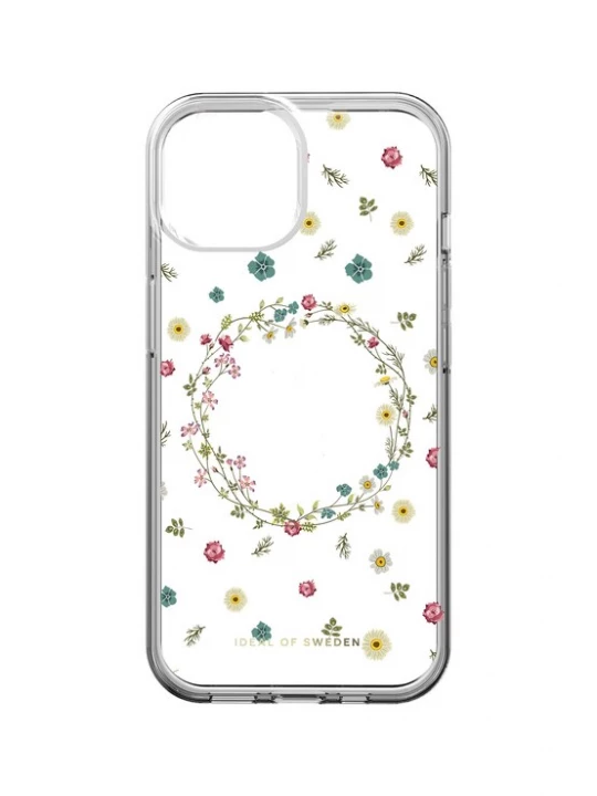 Foto van product iDeal of Sweden Smartphonehoesje 'iPhone 13 / 14 / 15 / 16E' geel / olijfgroen / spar / transparant