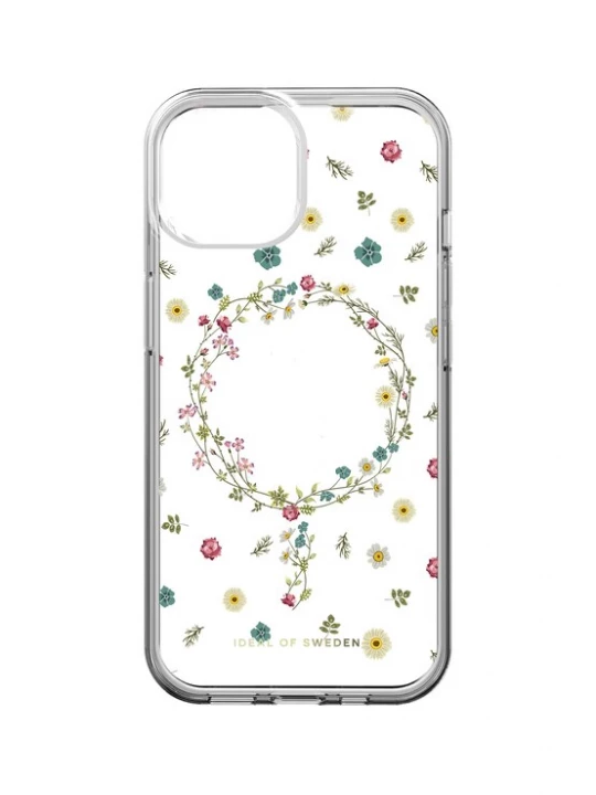 Foto van product iDeal of Sweden Smartphonehoesje 'iPhone 13 / 14 / 15 / 16E' groen / pink / transparant / natuurwit