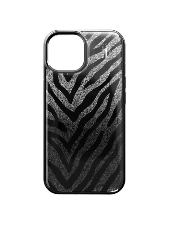 Foto van product iDeal of Sweden Smartphonehoesje 'iPhone 13 / 14 / 15 / 16e' zwart / zilver
