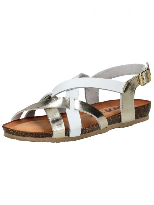 Foto van product IGI&CO Sandalen met riem goud / wit