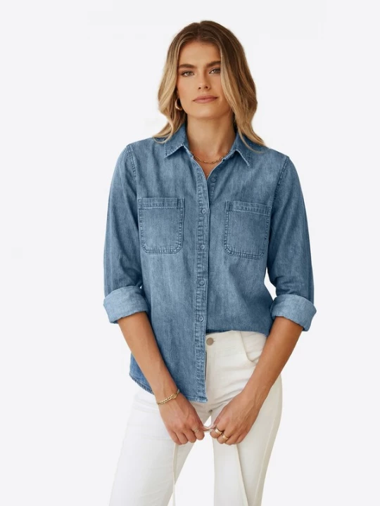 Foto van product Imily Bela Blouse blauw denim