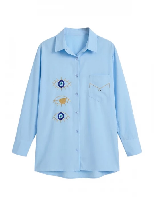 Foto van product Imily Bela Blouse blauw / geel / wit