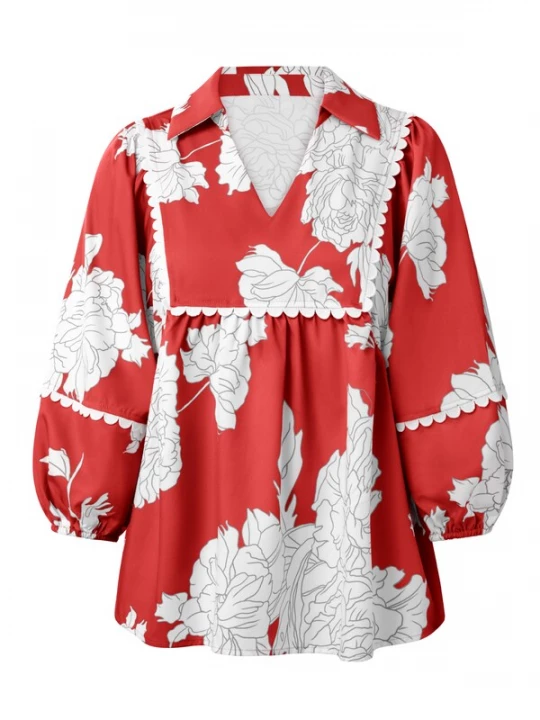 Foto van product Imily Bela Blouse grijs / rood / wit
