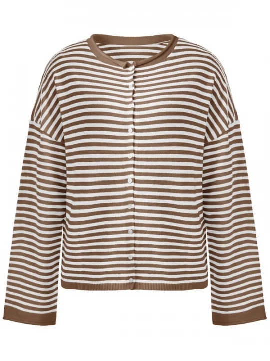 Foto van product Imily Bela Gebreid vest bruin / wit