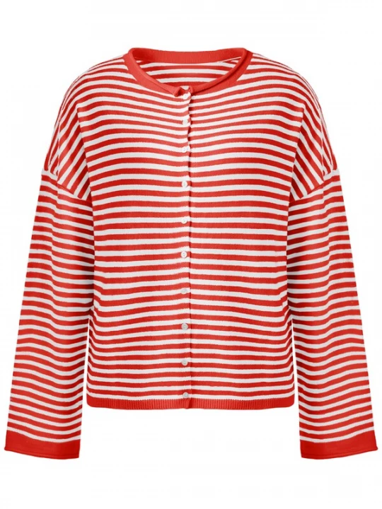 Foto van product Imily Bela Gebreid vest rood / wit