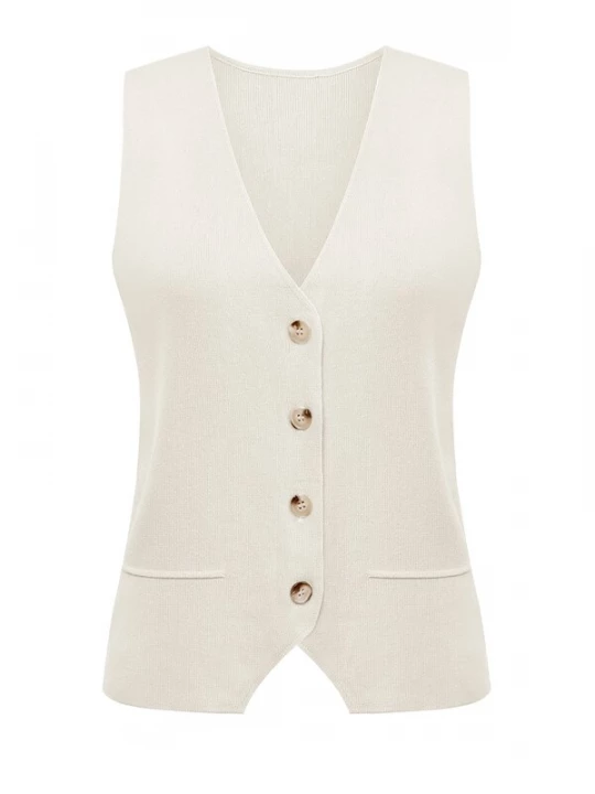 Foto van product Imily Bela Gebreide bodywarmer wit
