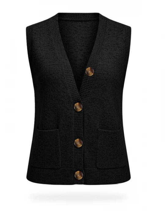 Foto van product Imily Bela Gebreide bodywarmer zwart