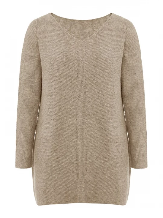 Foto van product Imily Bela Gebreide jurk beige gemêleerd