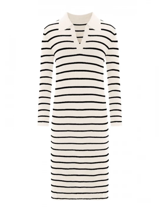 Foto van product Imily Bela Gebreide jurk beige / zwart
