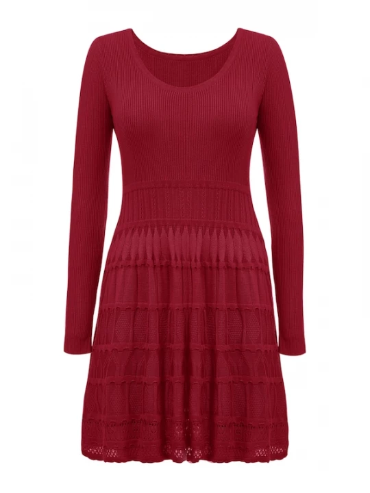 Foto van product Imily Bela Gebreide jurk cranberry