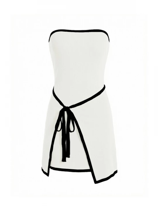 Foto van product Imily Bela Gebreide jurk zwart / wit