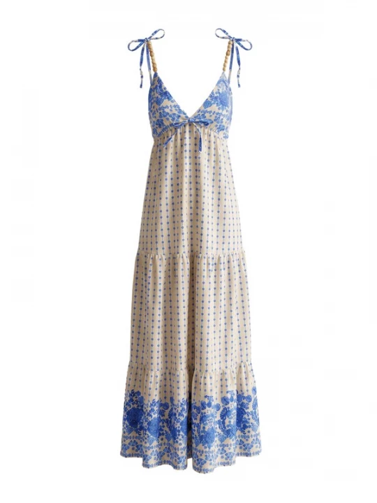 Foto van product Imily Bela Jurk beige / blauw