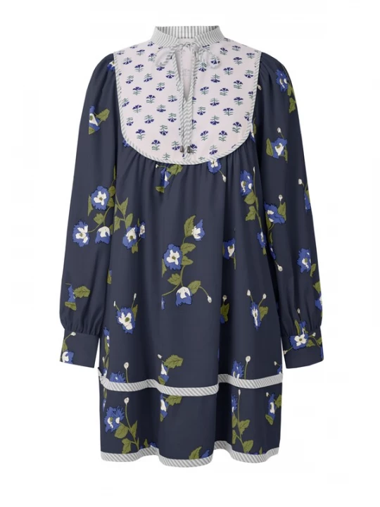 Foto van product Imily Bela Jurk blauw / navy / donkergroen / wit