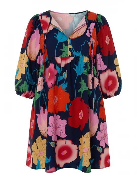 Foto van product Imily Bela Jurk blauw / royal blue / koningsblauw / geel / groen / rosa / rood