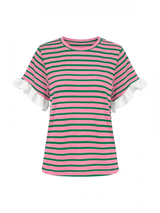 Foto van product Imily Bela Shirt groen / lichtroze / wit