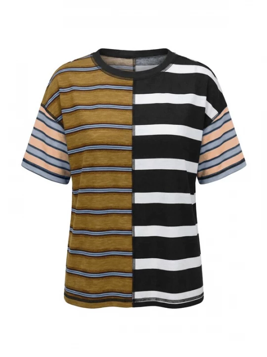 Foto van product Imily Bela Shirt lichtblauw / olijfgroen / zwart / wit