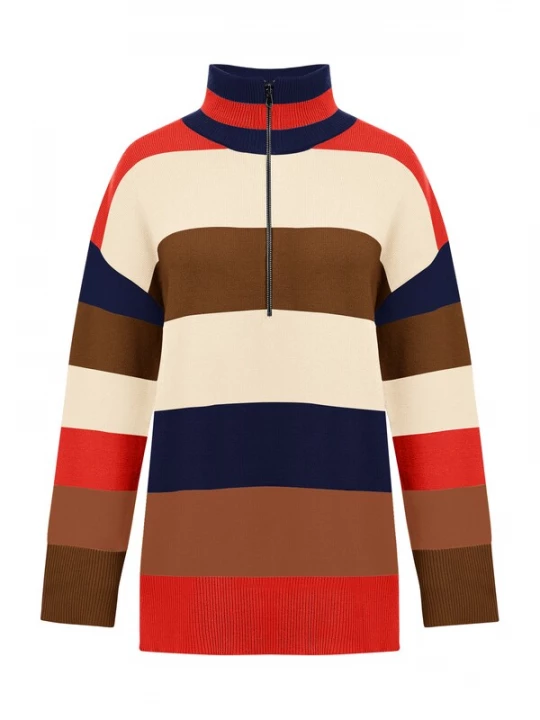 Foto van product Imily Bela Trui beige / marine / donkerblauw / rood